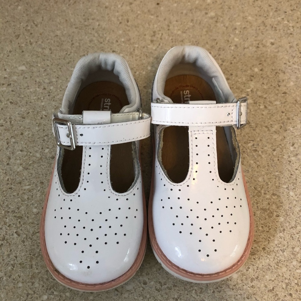 Stride Rite Paten Leather Mary Janes - White